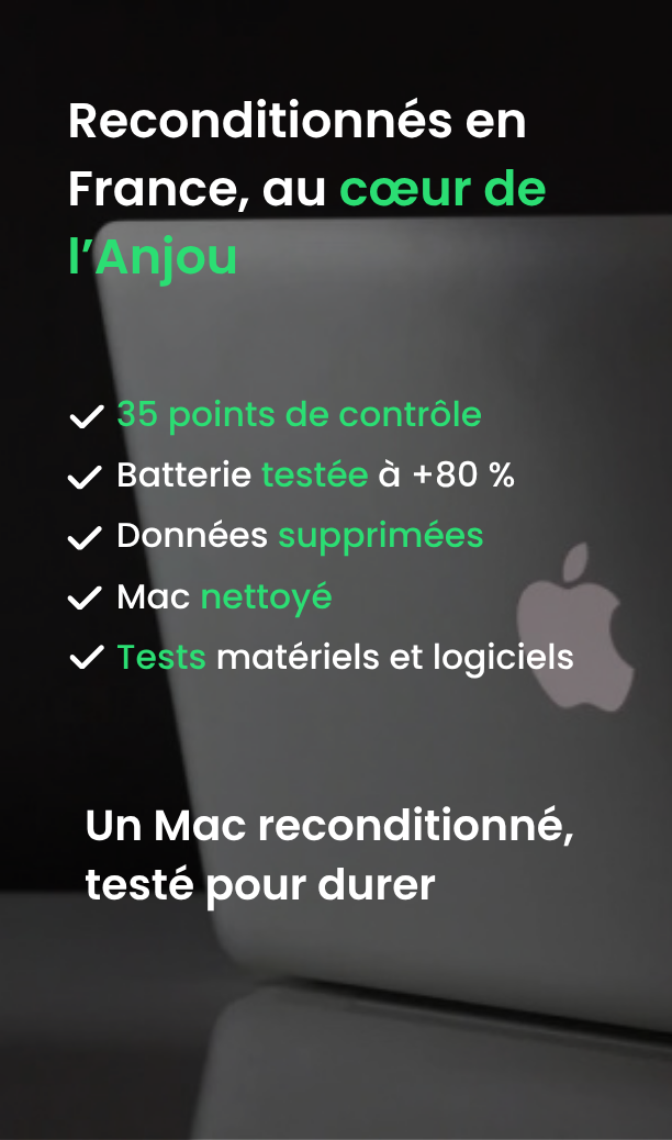 MacBook Apple reconditionné en France – 35 points de contrôle Okamac